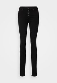 ONLHUSH BUTTON - Oprijete (skinny) kavbojke - washed black
