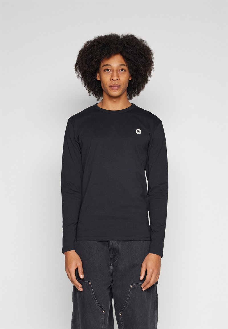 Double A by Wood Wood - MEL LONGSLEEVE UNISEX - Maglietta a manica lunga - black, Ingrandire