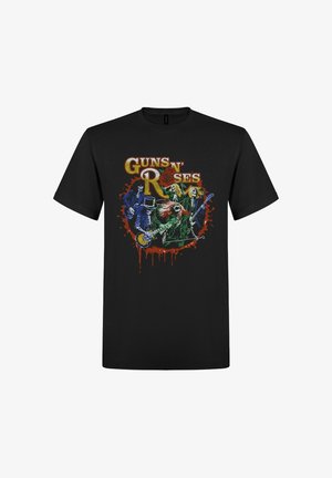 rockshirts, GUNS N´ROSES SKELETONS T-SHIRT - T-shirt con stampa - black