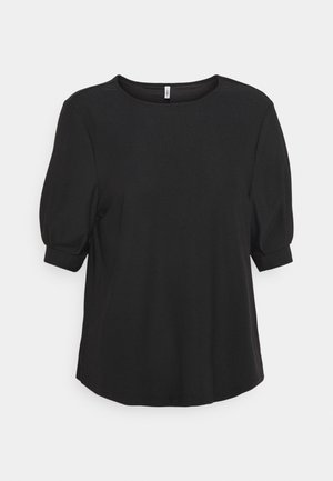 ONLJENNY LIFE PLEAT SLEEVE - Jednoduché triko - black