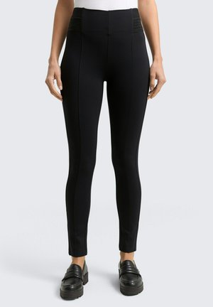 TREGGINGS MIT ELASTISCHEM BUND - Legging - deep black