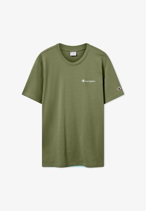 Champion, CHAMPION SS TEE ICONS CONTRAST - T-Shirt basic - khaki