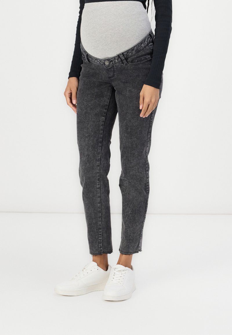 MAMALICIOUS MLOSAKA - Calças de ganga justas - grey denim