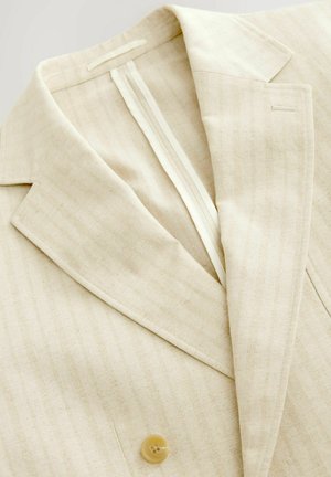 Next REGULAR FIT-TEXTURED STRIPE DOUBLE BREASTED - Kostymkavaj - neutral
