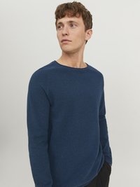 Jack & Jones JJEHILL CREW NECK  - Pulover - sailor blue