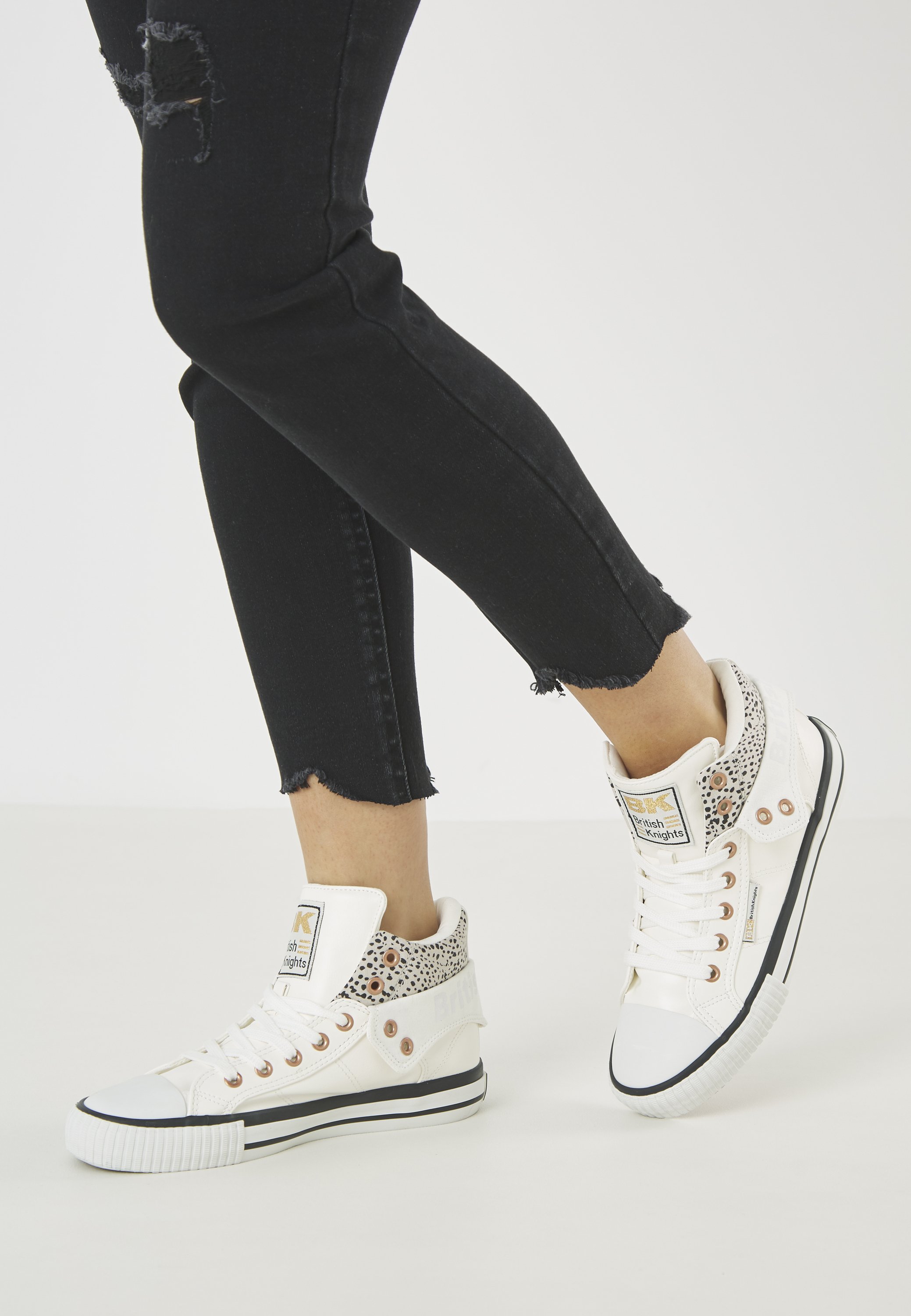 British Knights ROCO - Sneakers laag - white/cheetah/Beige - Zalando.be