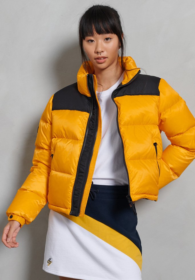 doudoune superdry jaune
