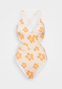 MINI HULA WRAP ONEPIECE - Swimsuit - warm taupe