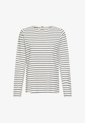 camel active, JERSEYSHIRT MIT SEITENSCHLITZEN - Longsleeve - milkwhite with night