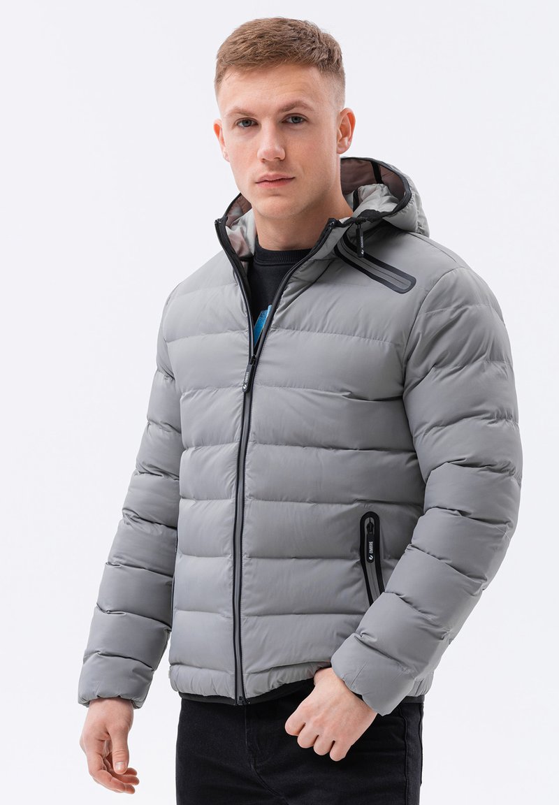 Elegantes Winterjacke Grau Herren Bilder