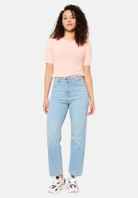LolaLiza HIGH WAISTED - Tiesaus kirpimo džinsai - blue bleached