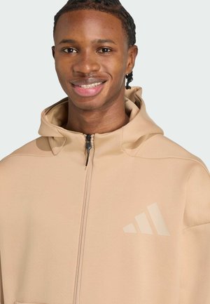 adidas Z.N.E. Full-Zip Hooded Track Jacket Warm Sandstone Clay Brown — foto 3