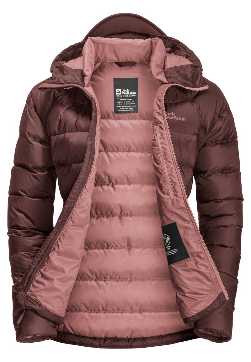 Jack Wolfskin NEBELHORN Daunenjacke dark maroon/braun Zalando