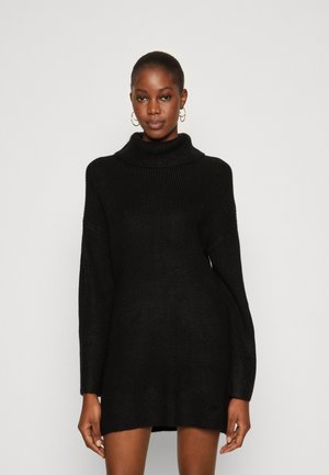 Abercrombie & Fitch LONG SLEEVE MOCKNECK MINI SWEATER DRESS - Haljina s naramenicama - black