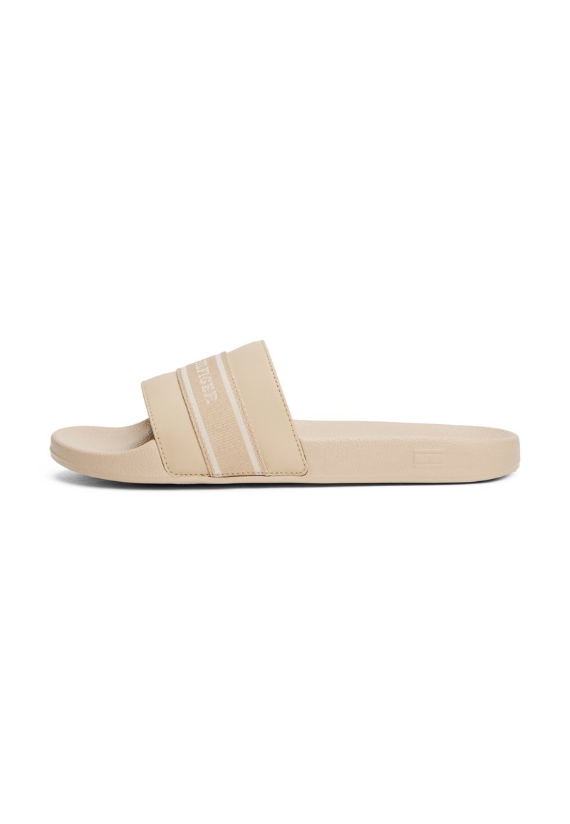 Tommy Hilfiger - WITH WEBBING - Pantoletai - beige/white, Padidinti