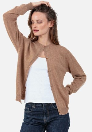 TYRA - Strickjacke - camel