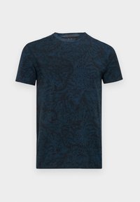 ALLOVER NEBULOSO - Triko s potiskem - black/blu scuro