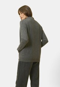 Just Cashmere ZIPPED  WITH KANGA POCKET - Cardigan - mottled anthracite