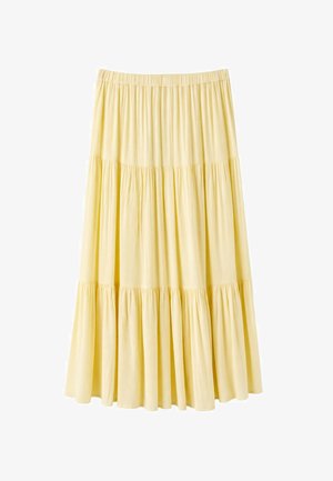 Stradivarius, PEASANT MIDI SKIRT - Jupe longue - light yellow