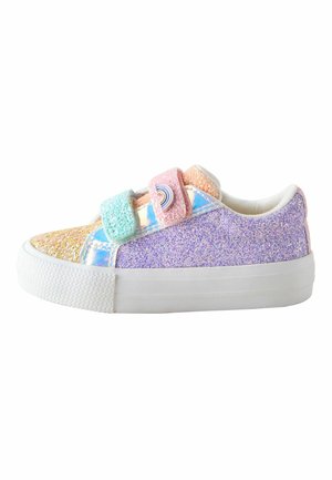 Babacipők - multi rainbow glitter