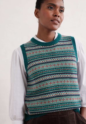 Seasalt Cornwall PERCELLA COVE - Strickpullover - blue wheal towan seashore mix