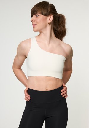 Girlfriend Collective BIANCA BRA ONE SHOULDER - Αθλητικό σουτιέν μεσαίας στήριξης - ivory