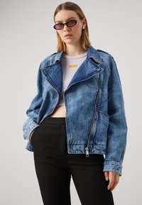 BOSS BIKER JACKET - Džinsinis švarkelis - medium blue