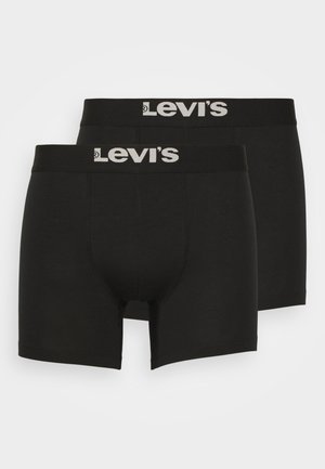 Sorte bomulds boxer shorts med en blød talje, der har "Levi's" logoet i hvidt. Simpelt design uden mønstre eller accenter.
