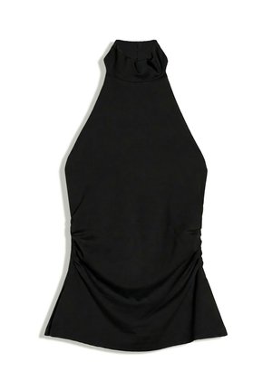 Bershka, GATHERED HALTER NECK - TOP - Top - black