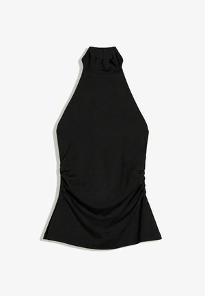 Bershka, GATHERED HALTER NECK - TOP - Top - black
