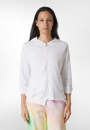 Tröja med dragkedja - white