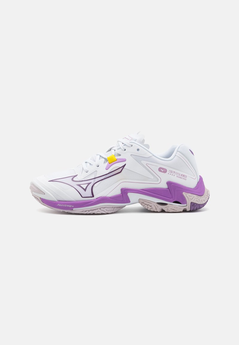 Mizuno WAVE LIGHTNING Z8 - Volleyballsko - white/patrician purple/quince