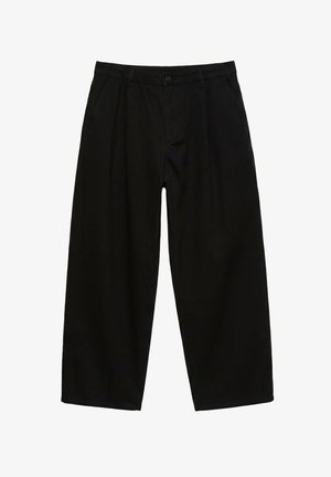 PULL&BEAR, DARTED - BAGGY TROUSERS - Broek - black