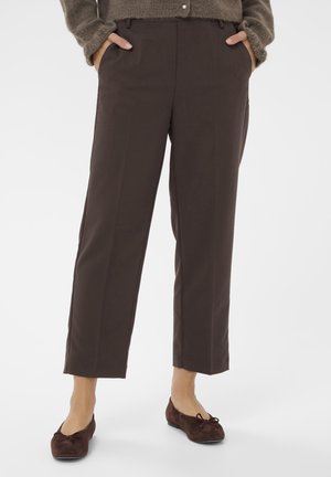 Kaffe KASAKURA HW CROPPED PANTS - Pantalon classique - black coffee