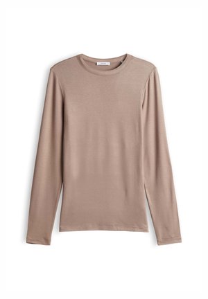OPUS, SLIM FIT - Langarmshirt - light mocca