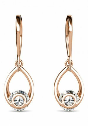 BOUCLES TRISTIN HOOK-ET - Oorbellen - couleur or rose / cristal