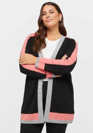 Fiorella Rubino CON BORDI A COSTRASTO - Strickjacke - nero