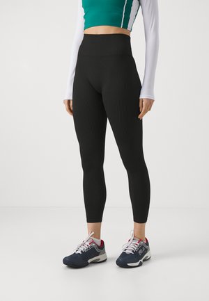 STUDIO SEAMLESS RIB - Leggings - black beauty