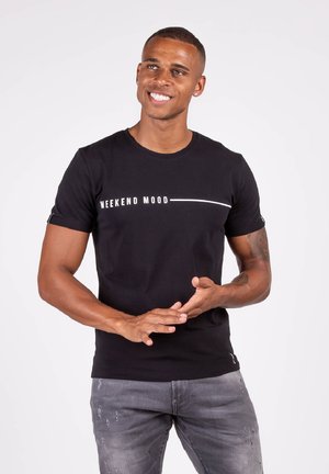 WEEKEND MOOD - Print T-shirt - black