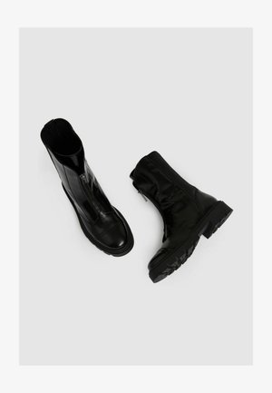 Reiss REGULAR FIT - SOPHIE ZIP-FRONT - Platform bokacsizmák - black