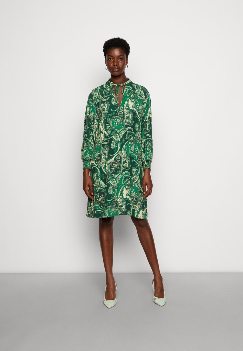 GANT PAISLEY STAND COLLAR DRESS Day dress lavish green/green
