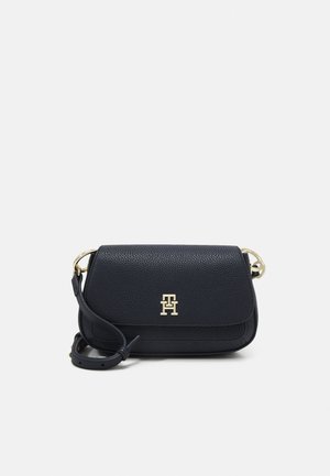 Tommy Hilfiger EMBLEM FLAP CROSSOVER - Borsa a tracolla - space blue
