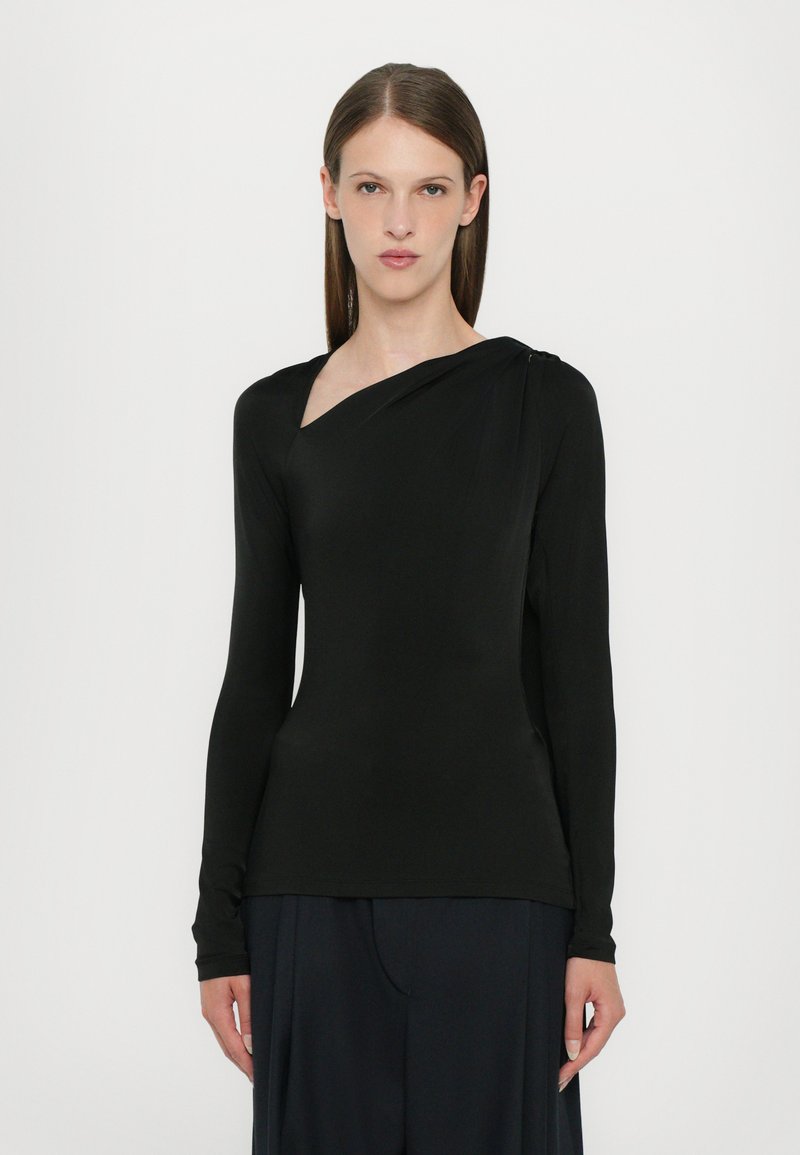 Victoria Beckham SLASH DETAIL - Pitkähihainen paita - black