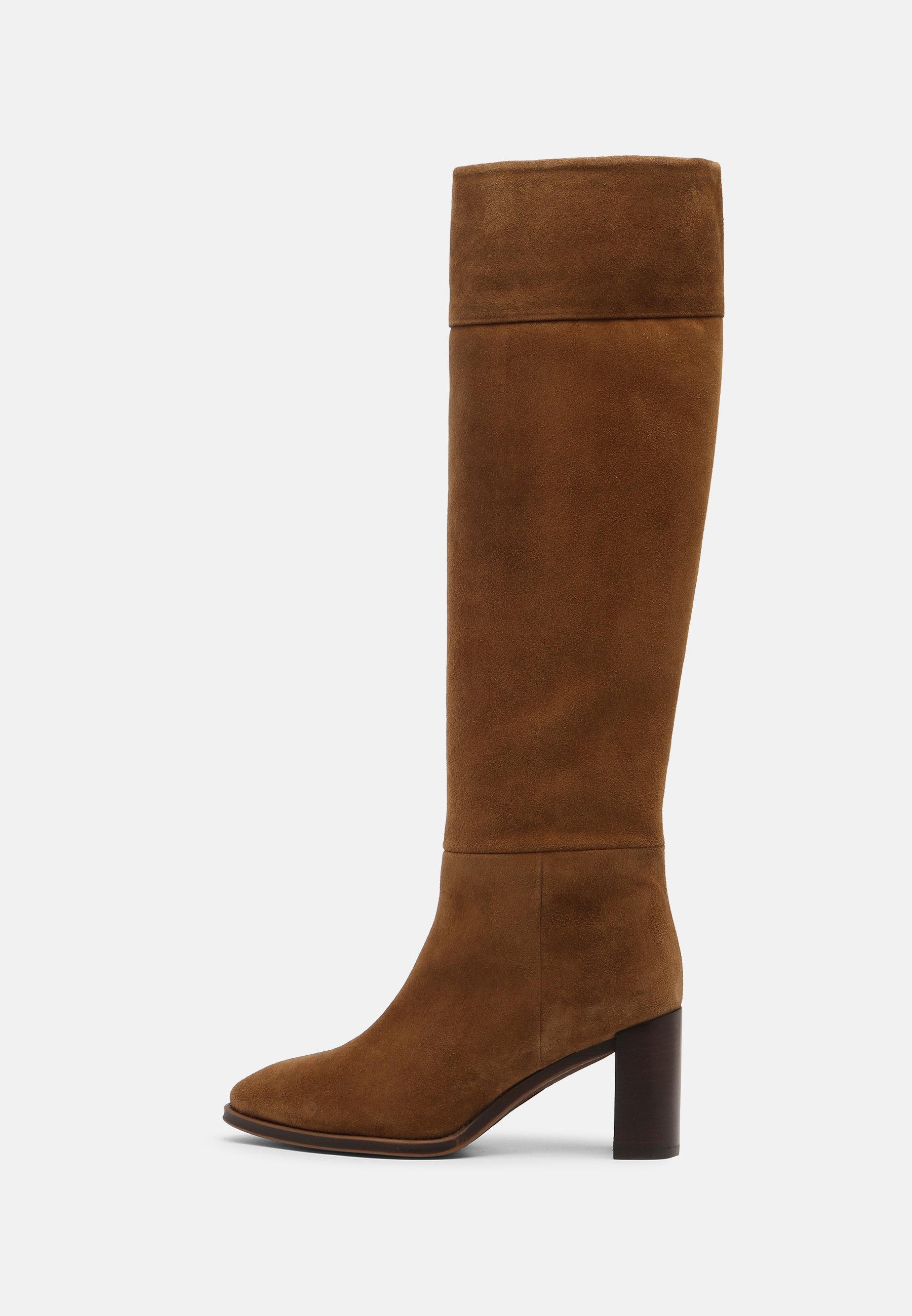 Unisa Dames Laarzen Zwart sue stretch overknee laars 4cm | Van den Assem