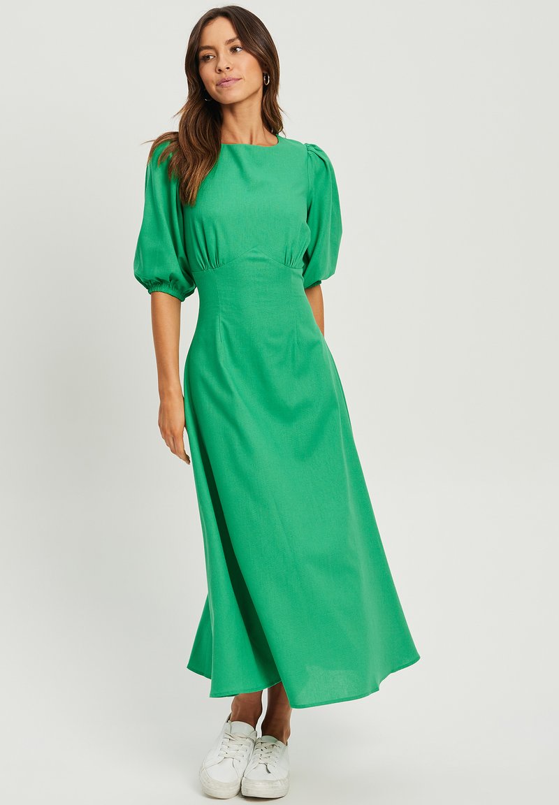 long prom dresses mint green Green V-Neck Tulle Lace Long Prom Dress, A-Line Evening Dress