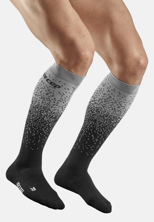 COMPRESSION SNOWFALL SOCKS TALL SKIING MEN - MADE IN GERMANY - Kniestrümpfe - black/off white