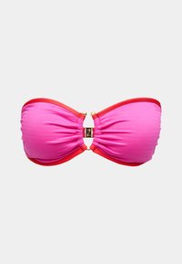 BEACH BOUND RING FRONT BANDEAU - Top de bikini - hot pink/flame