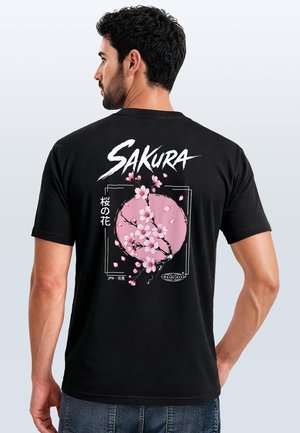Neverless, Print T-shirt - schwarz