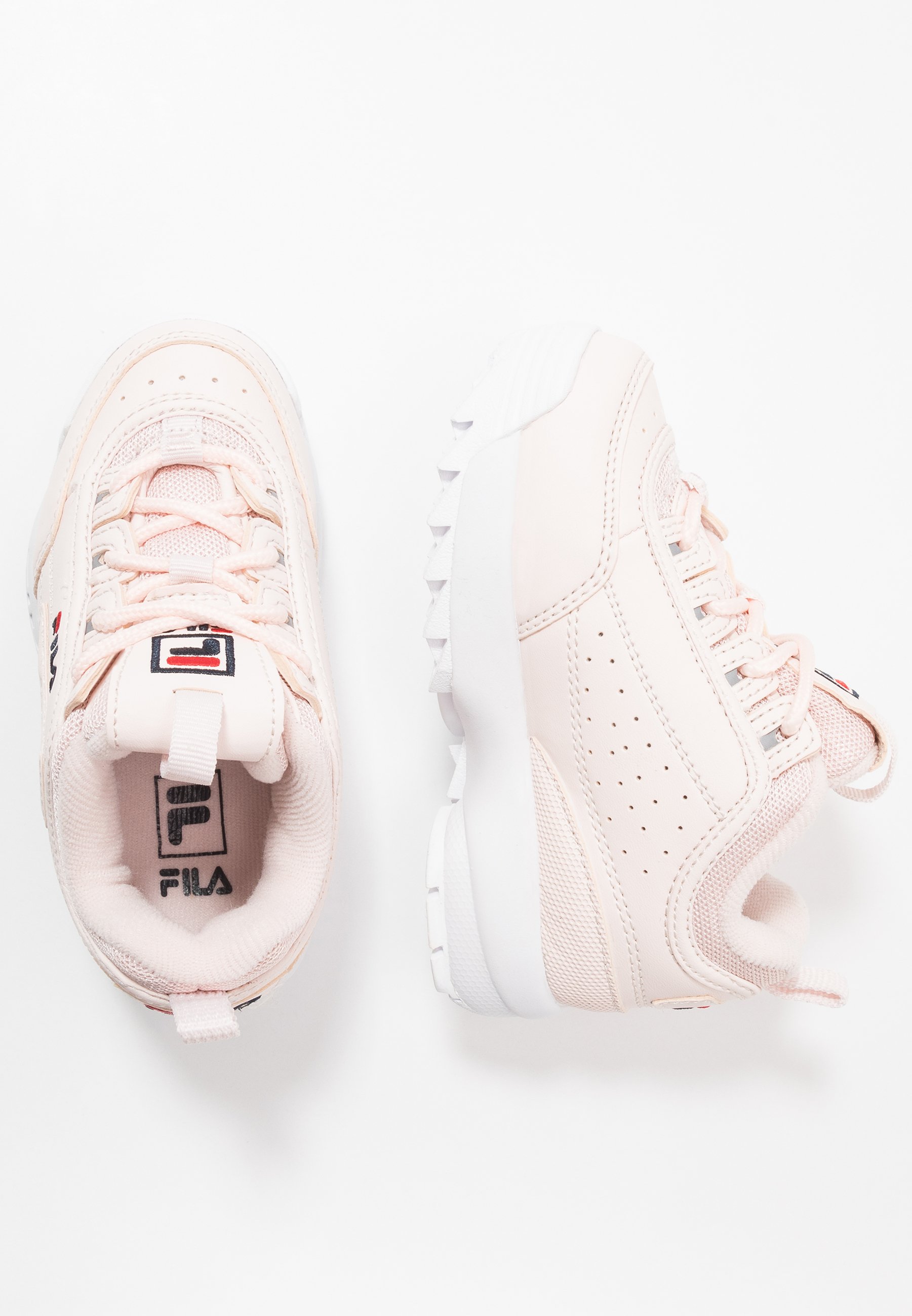 fila disruptor trainers in white