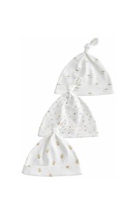 Next - TIE TOP 3 PACK - Kootud müts - white delicate character Väikepilt 1